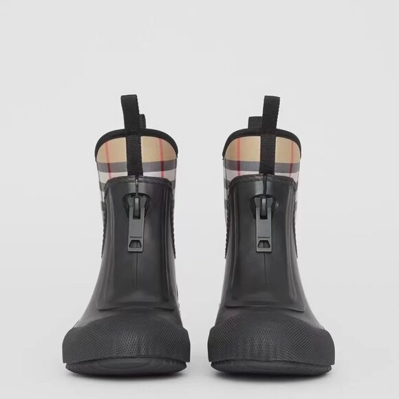 NIB Authentic  Burberry Vintage check neoprene and rubber rain boots - Picture 6 of 10